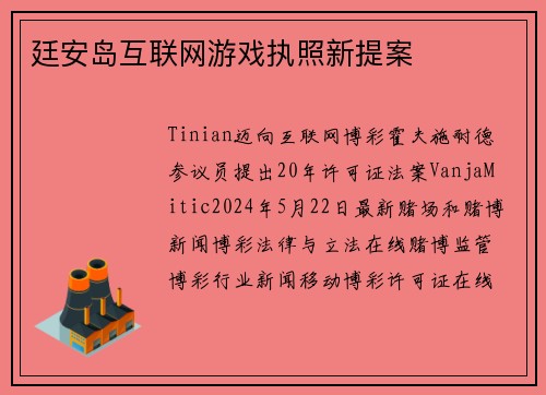 廷安岛互联网游戏执照新提案